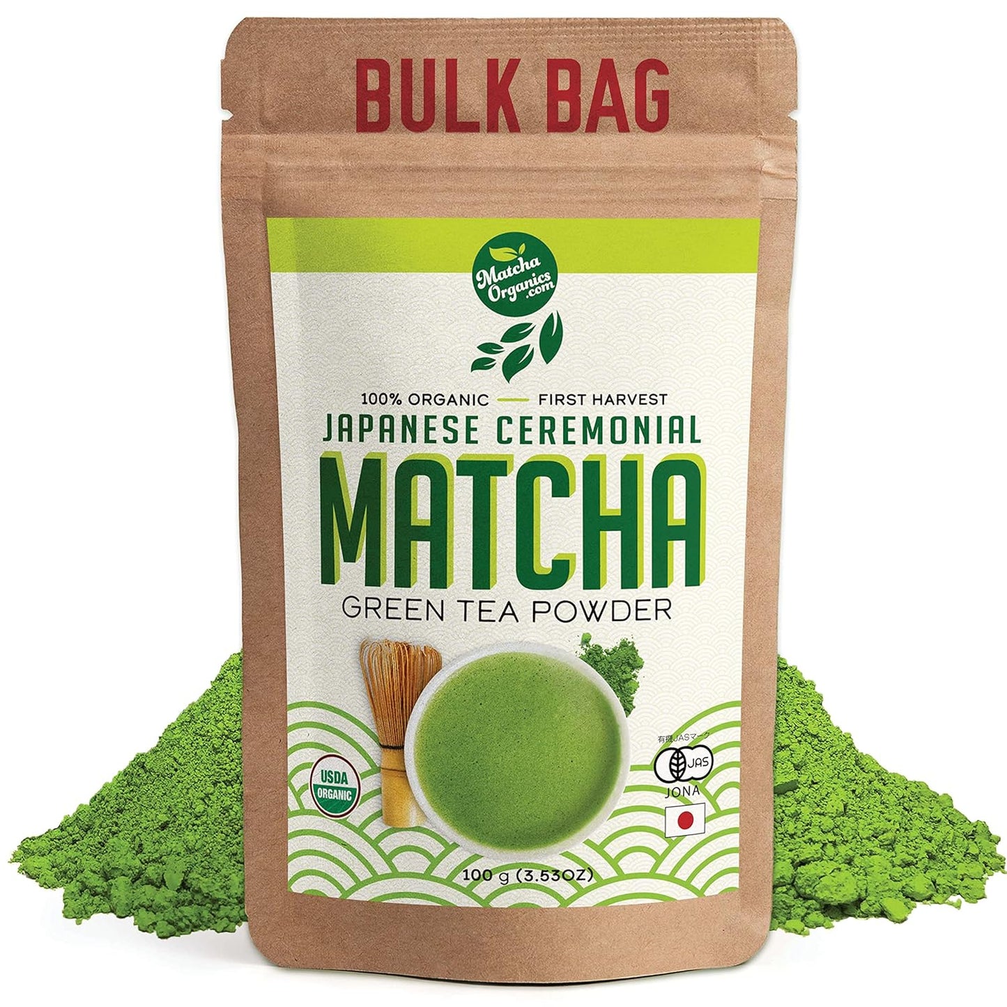 Premium Japanese Ceremonial Matcha Green Tea Powder for Lattes