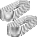 FRIZIONE 9 in 1 Tall 8x2 ft Galvanized Raised Garden Bed - Deep