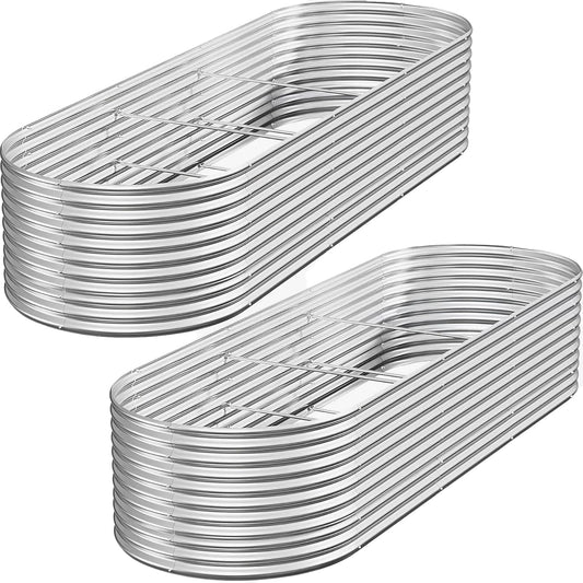 FRIZIONE 9 in 1 Tall Galvanized Raised Garden Bed for Vegetables