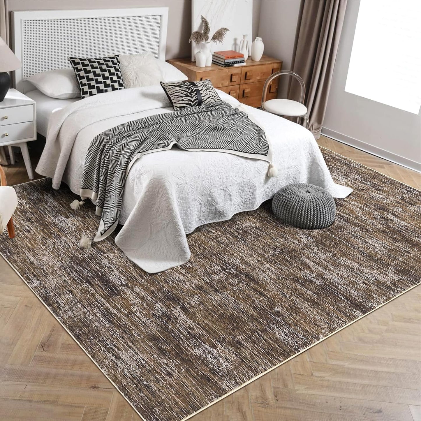 Modern Solid Color Area Rug 3x5 for Living Room and Bedroom