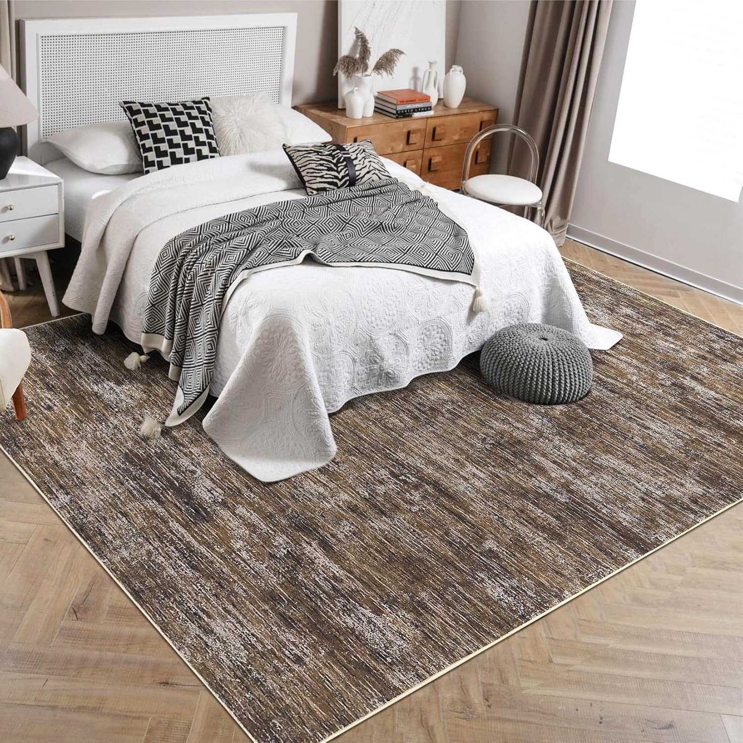 Modern Solid Color Area Rug 3x5 for Living Room and Bedroom