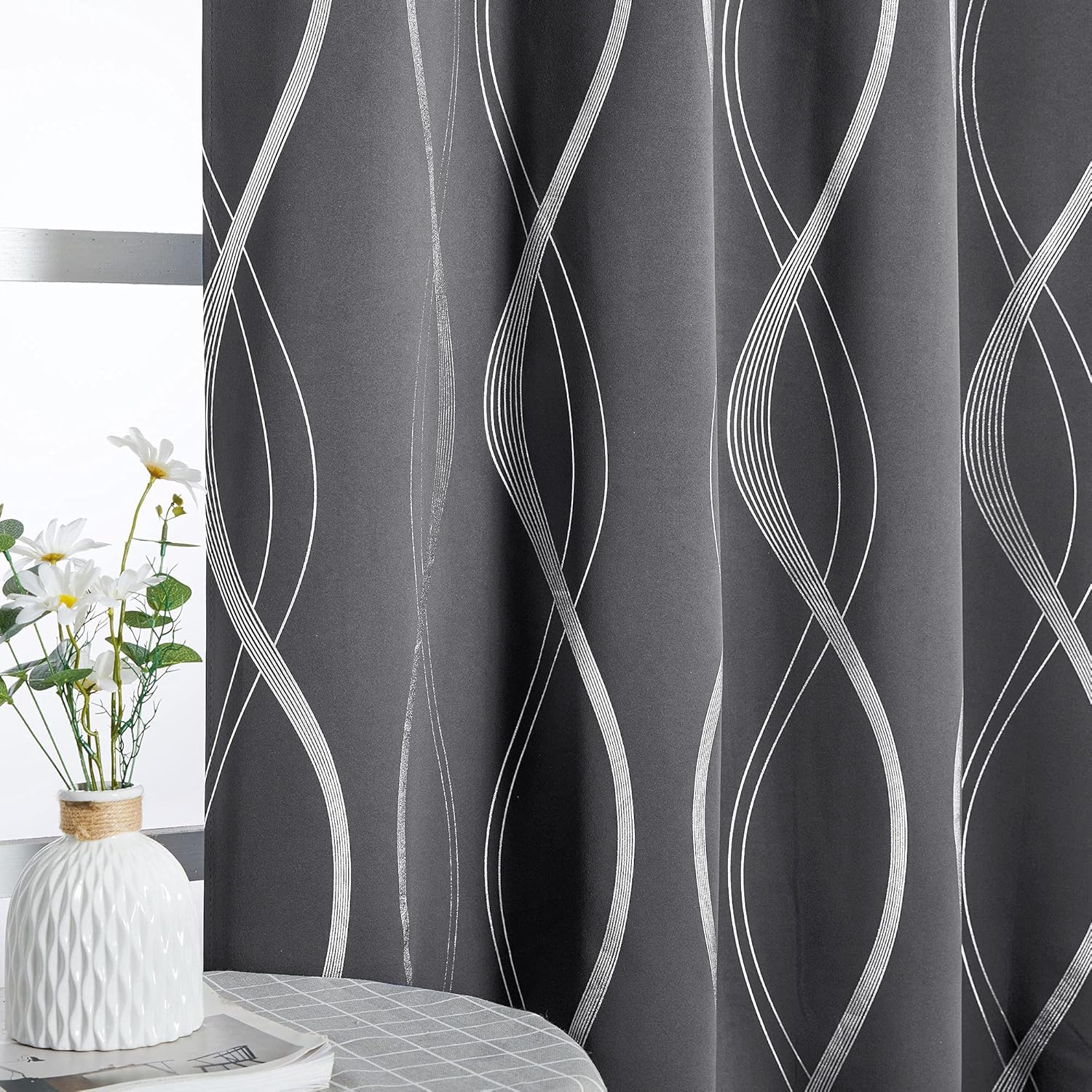 NICETOWN Blackout Short Curtains Panels for Bedroom and Office