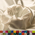 Ice Fabrics Stretch Charmeuse Satin Fabric by the Yard - Ivory