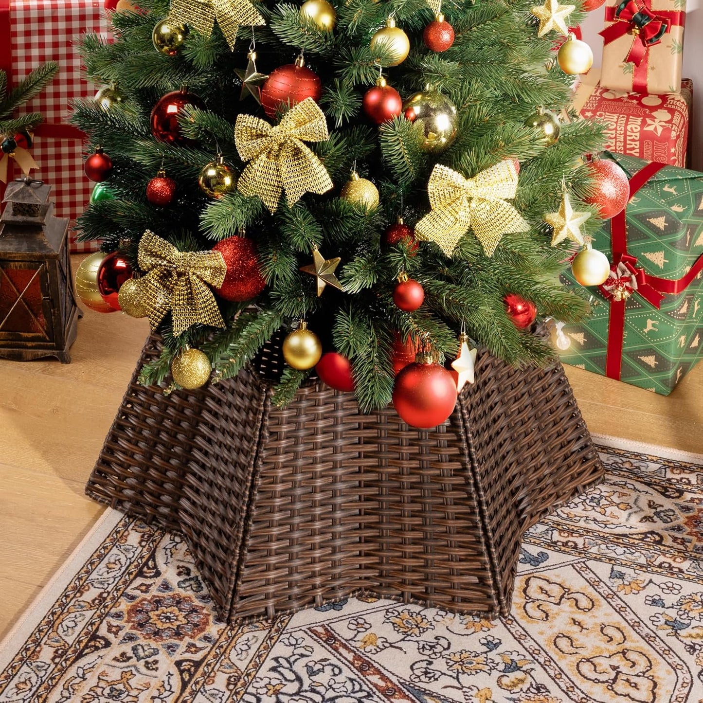 Sturdy Wicker Tree Collar for 7.5ft Christmas Trees