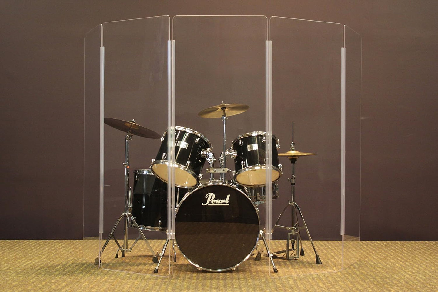 Acrylic Drum Shield for Sound Isolation and Cleaner Recordings