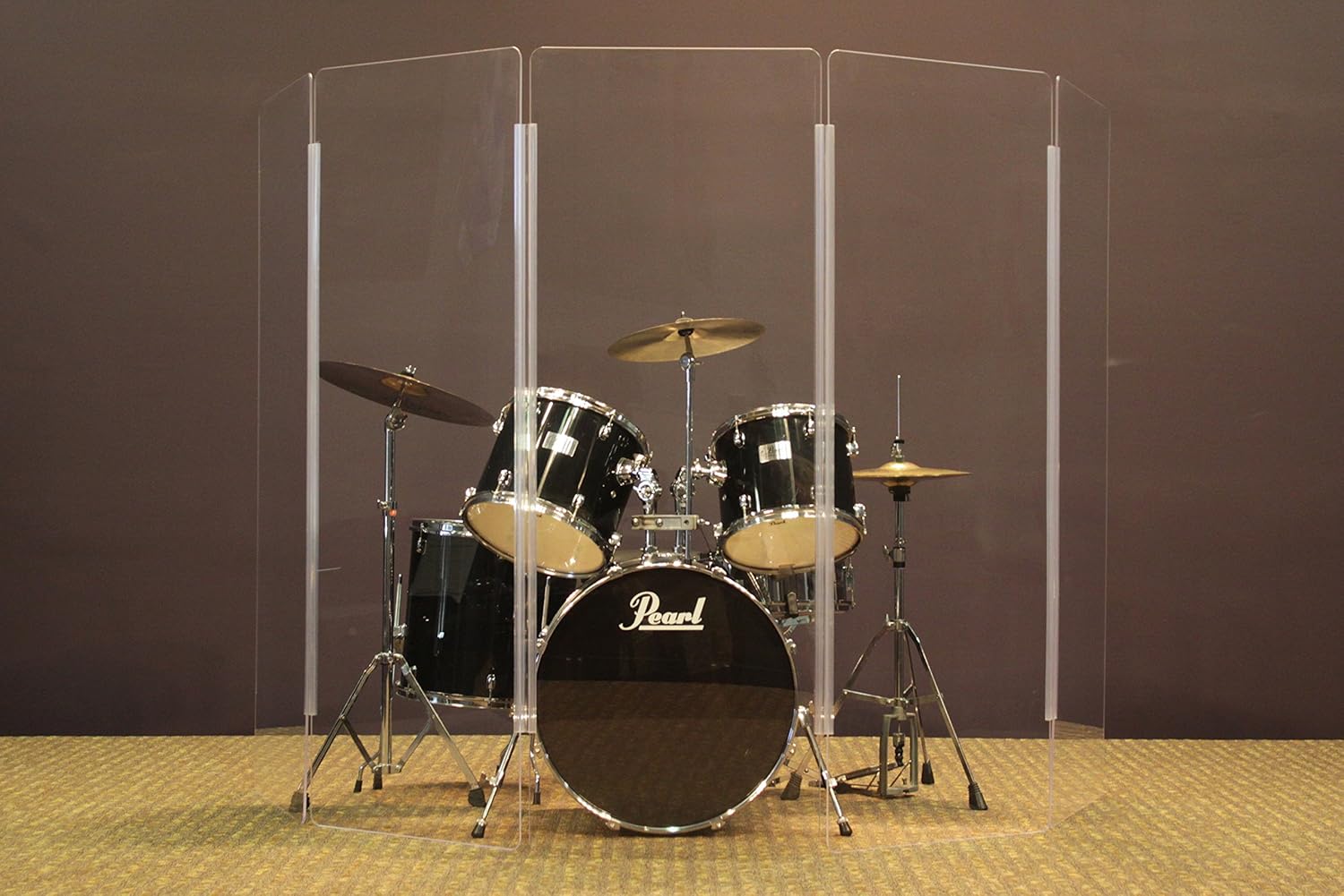 Acrylic Drum Shield for Sound Isolation and Cleaner Recordings