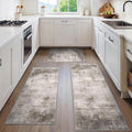 GENIMO Kitchen Rugs Sets of 3 Non Slip Washable Mats - Waterproof