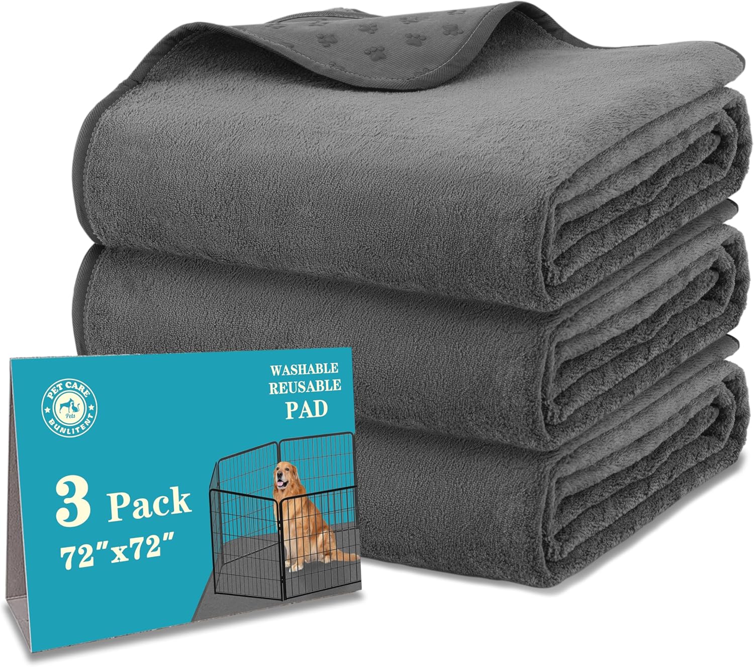 Washable Pee Pads for Dogs 72in x 72in - Extra Large Non-Slip