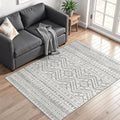 3x5 Area Rug for Living Room Moroccan Washable Rug - Low Pile Soft