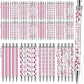 Breast Cancer Awareness Pens Bulk 100 Pack - Pink Ribbon Ballpoint