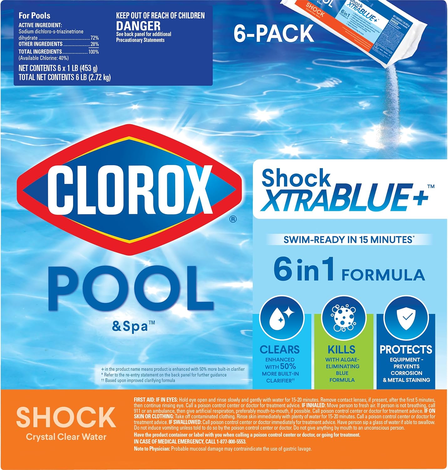 Clorox Pool&Spa Shock XTRABLUE Plus for Clear Swimming Pools