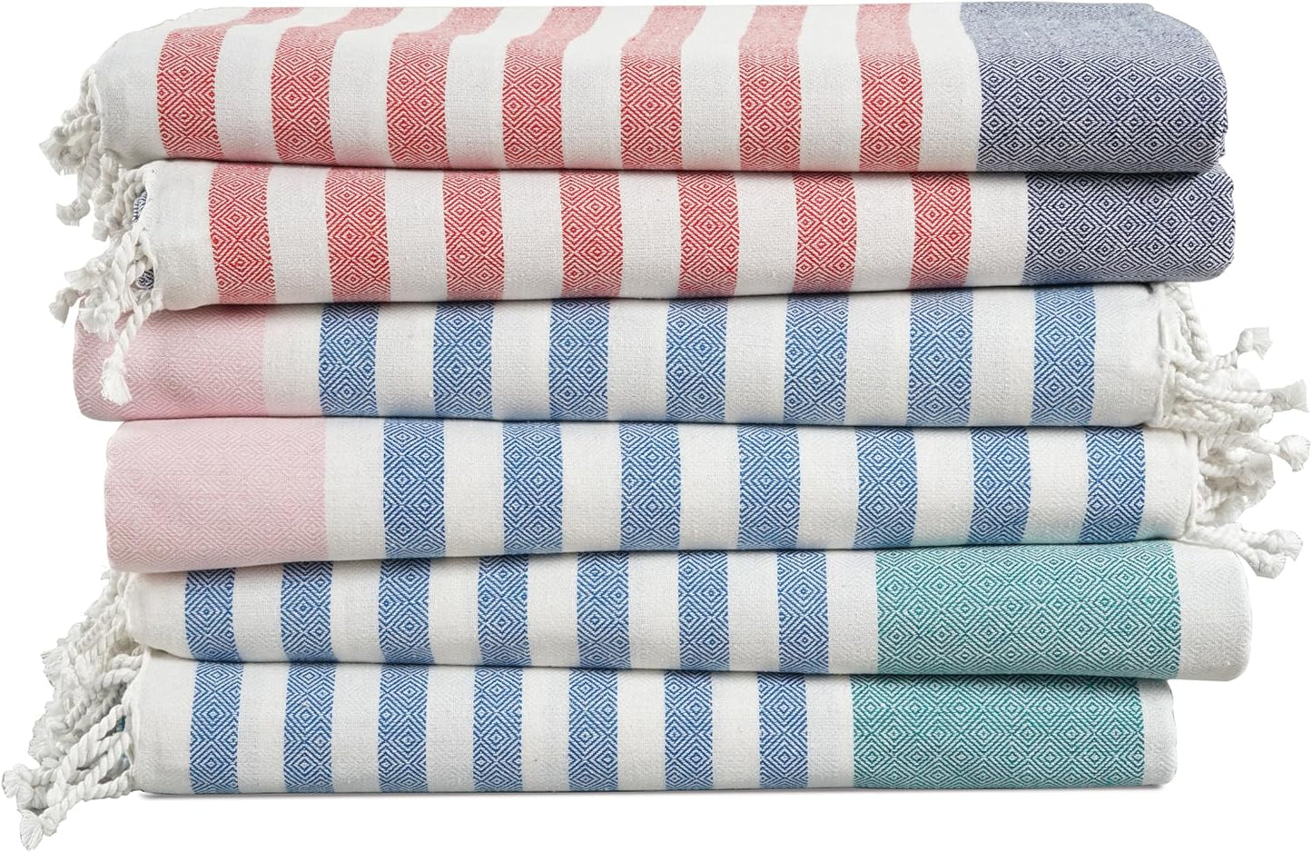 Oversized Beach Towels 6 Pack for Adults - Sand Free & Fast Drying