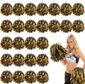 Cheerleading Pom Poms 48 Pack - Bulk Metallic Foil Pom Poms for Teams