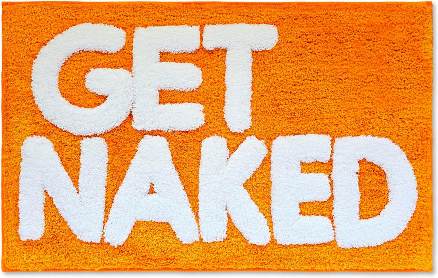 Get Naked Bath Mat in Orange - Fun Bathroom Rug for Style