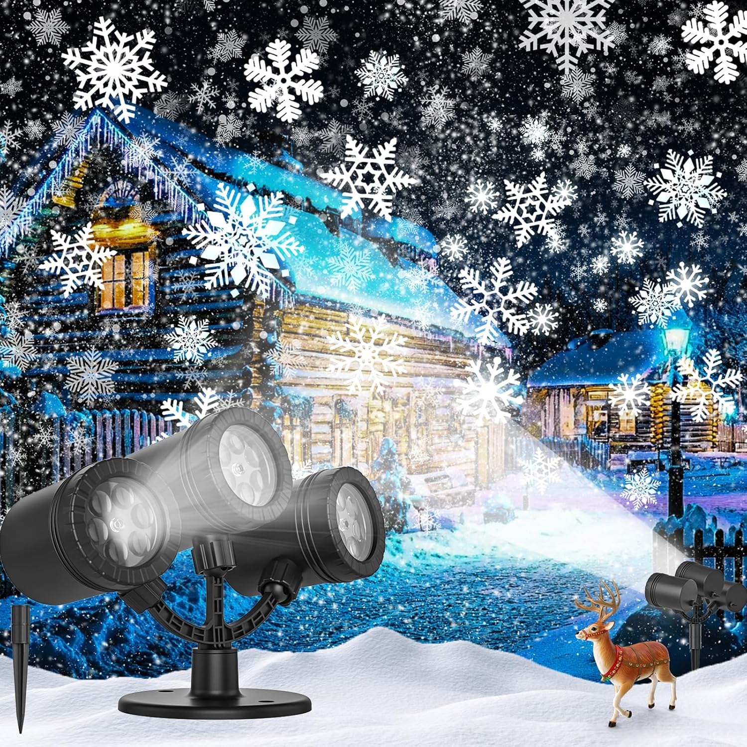 Dynamic Snowflake Projector Lights: 2024 Upgrade