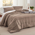 Bedsure Queen Comforter Set Pinch Pleat Bedding - All-Season Comfort