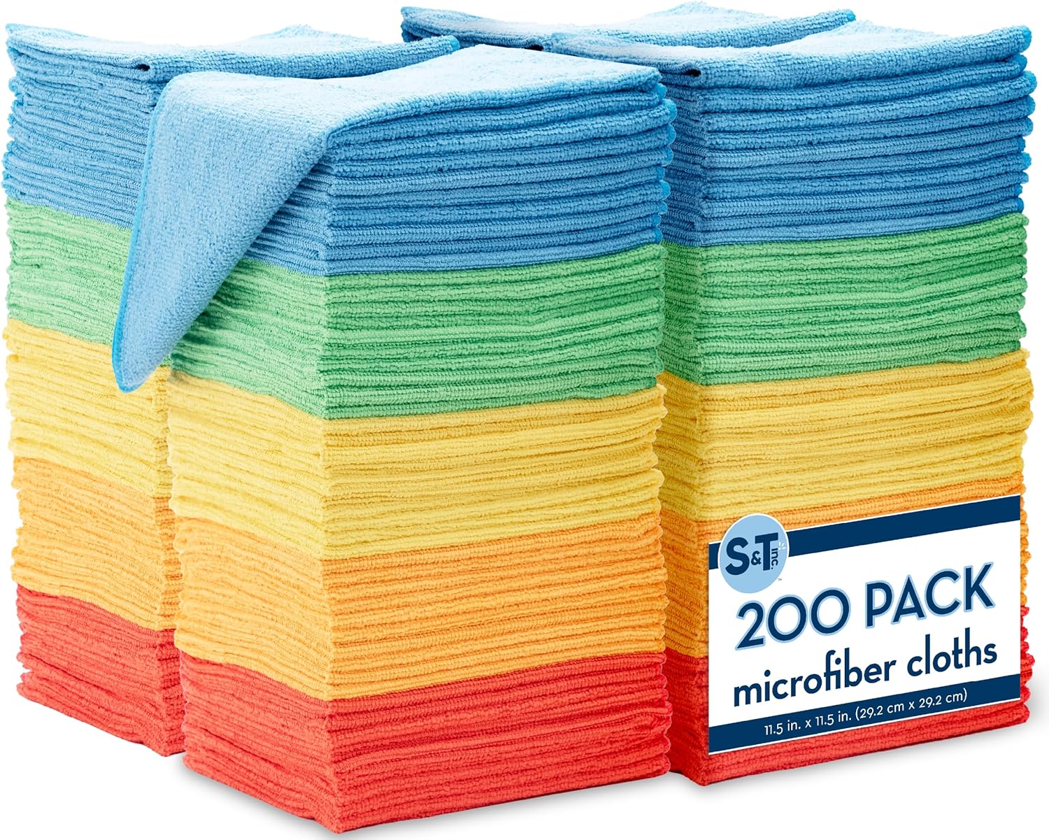 200 Pack Microfiber Cleaning Cloth Set for Home & Cars