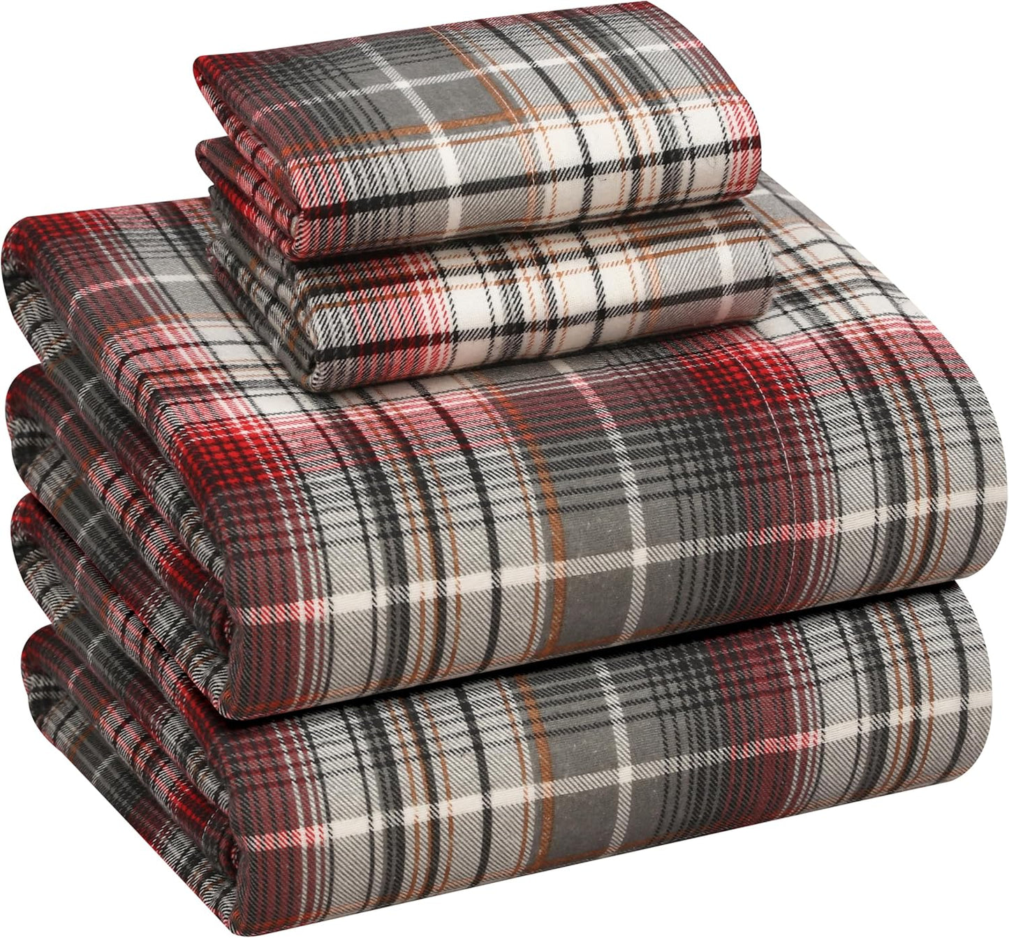 RUVANTI Flannel Sheets Full Size Set - Cozy Cotton Comfort