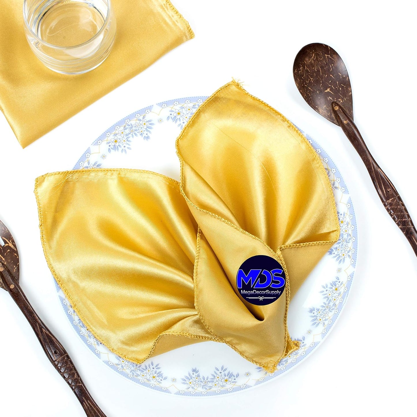 MDS Christmas Satin Cloth Napkins for Elegant Holiday Dining