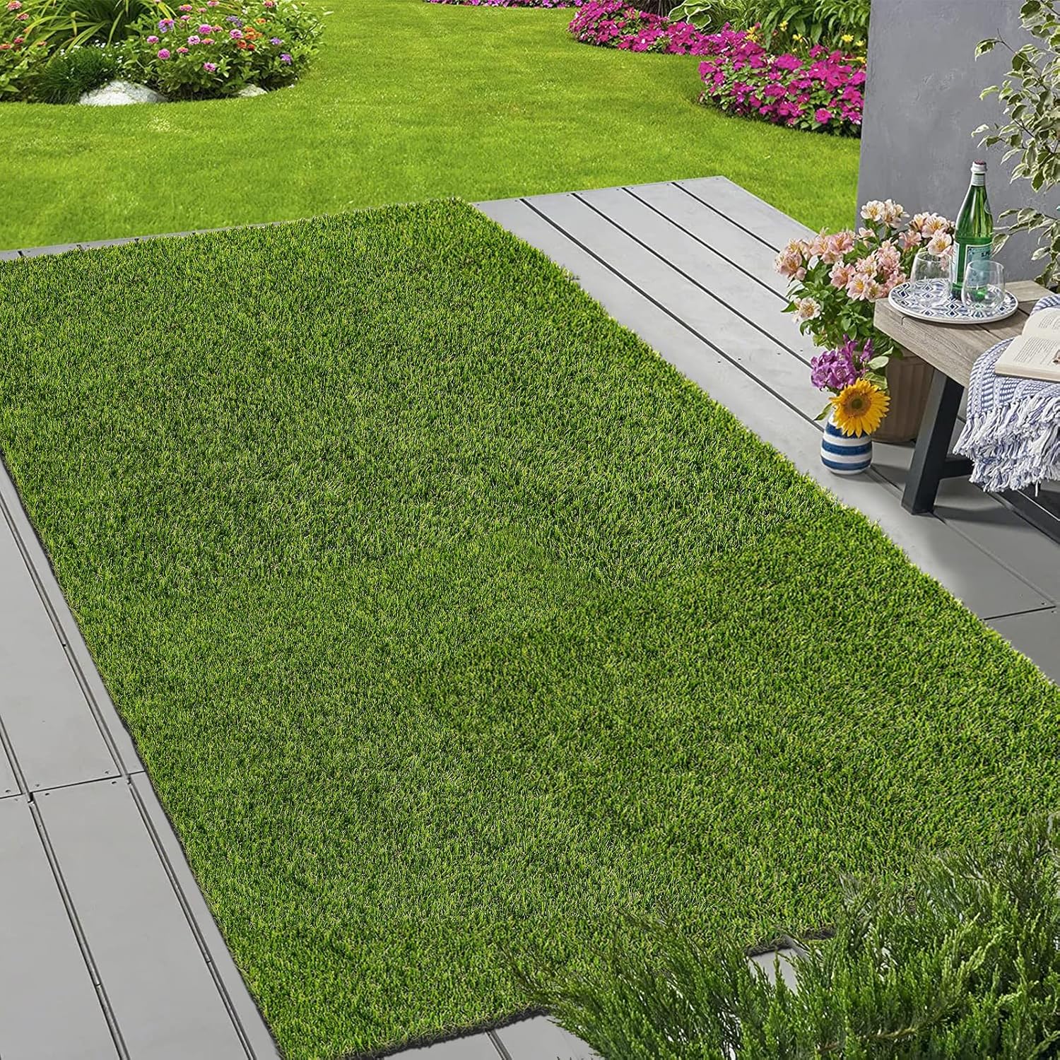 HEBE Artificial Grass Turf Rug for Dogs - 4x6Ft Potty Training