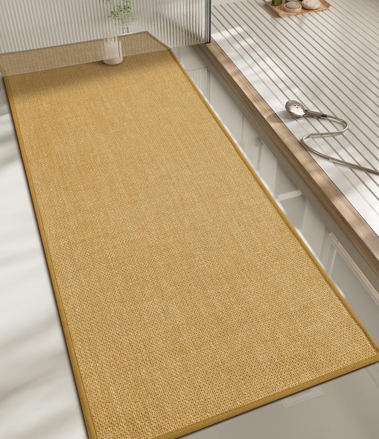 Chakme Ultra Thin Non Slip Bath Mat 59x17 for Quick Drying