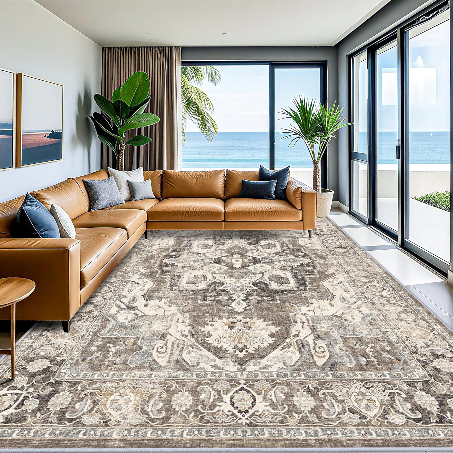 YOUFORTONG Washable 10x14 Area Rugs for Living Room and Bedroom