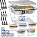 Disposable Chafing Dish Buffet Set with 39 Pieces - Complete Party