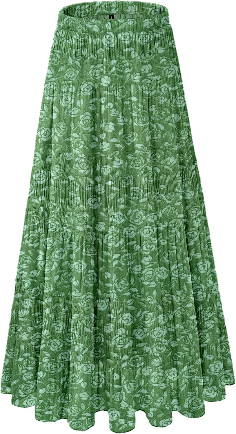 Women's Chiffon White Flowy Maxi Skirt for Trendy Fall Style