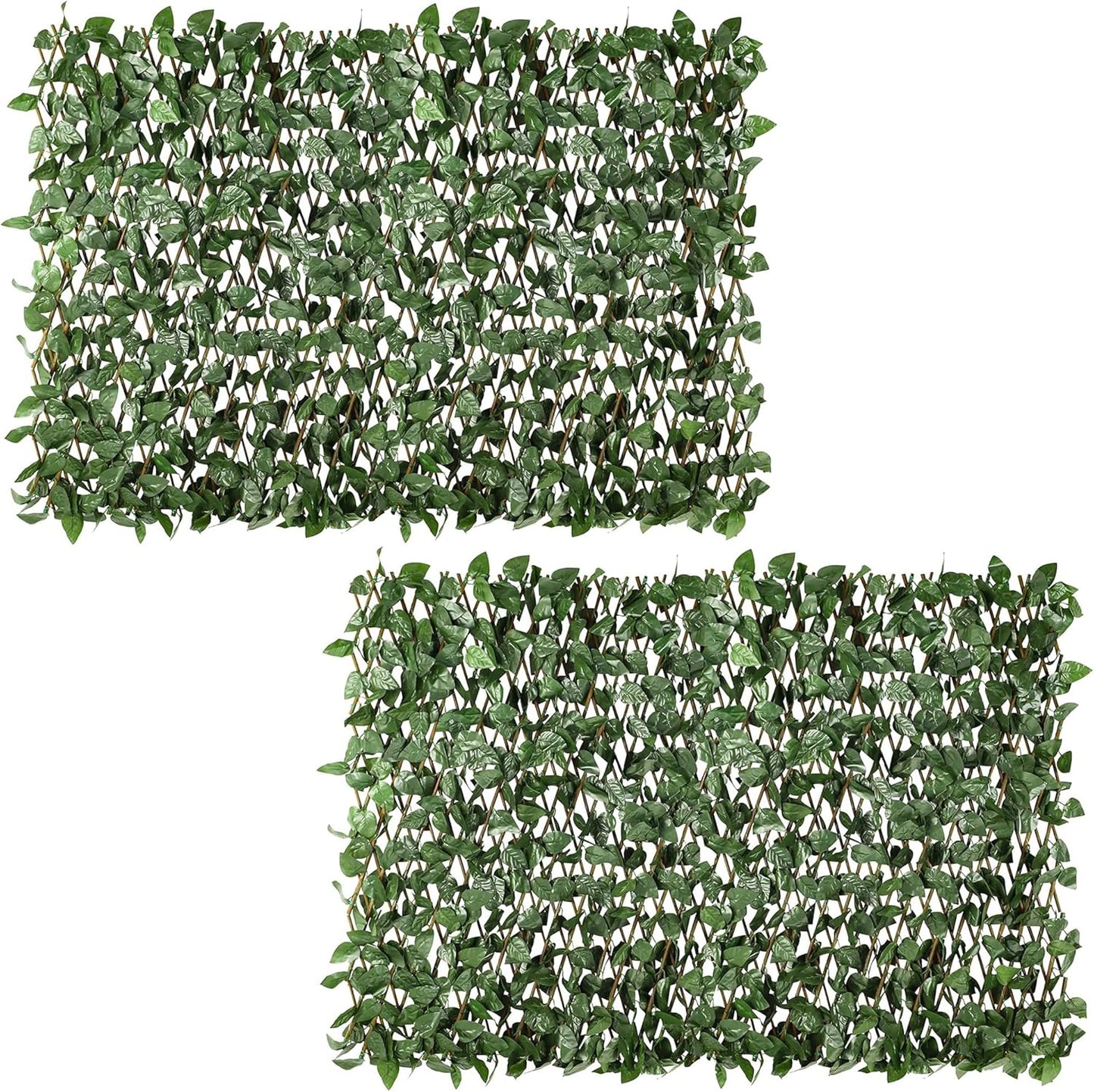Artificial Expandable Laurel Leaf Privacy Fence Screen for Outdoors