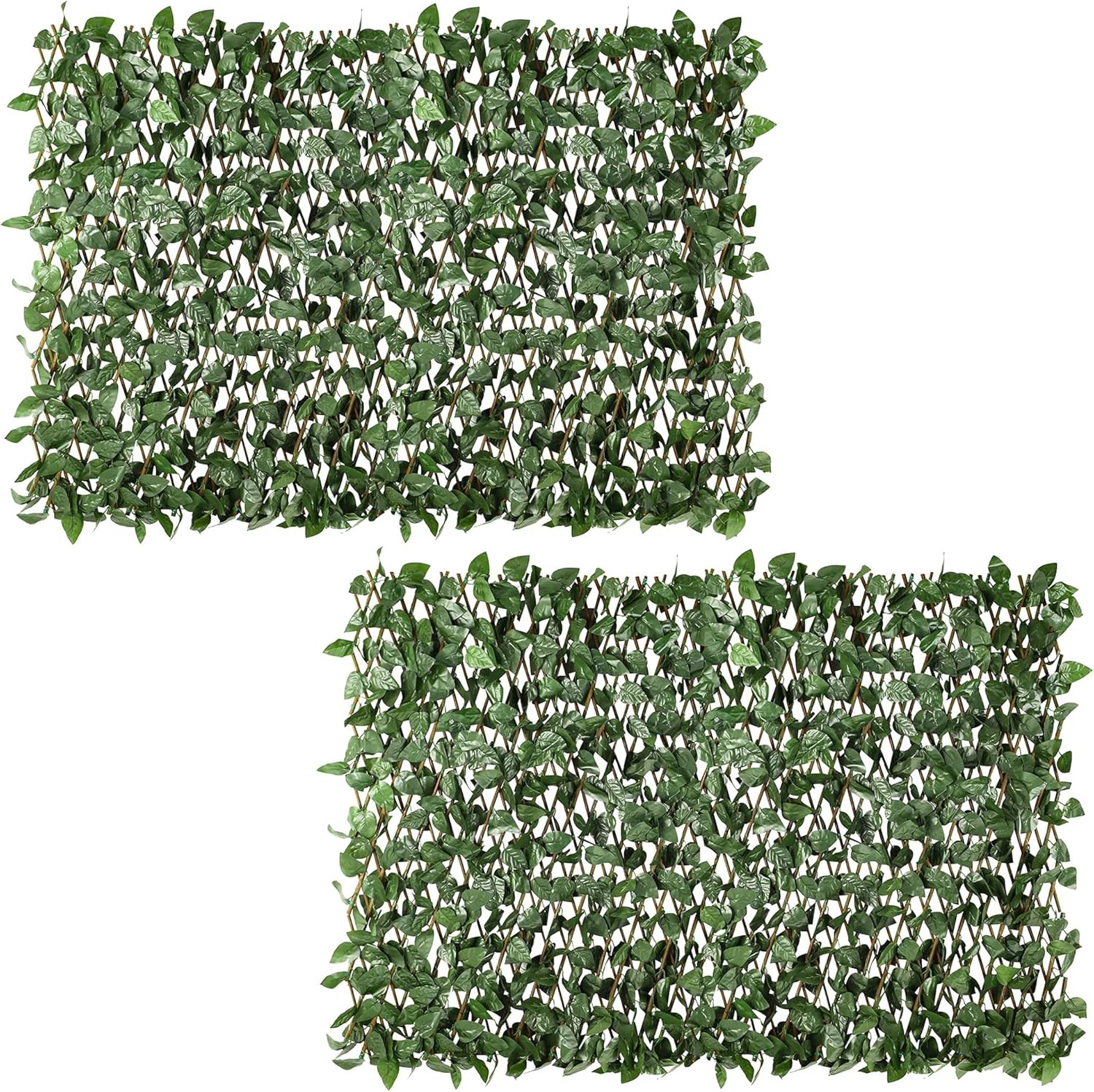 Artificial Expandable Laurel Leaf Privacy Fence Screen for Outdoors