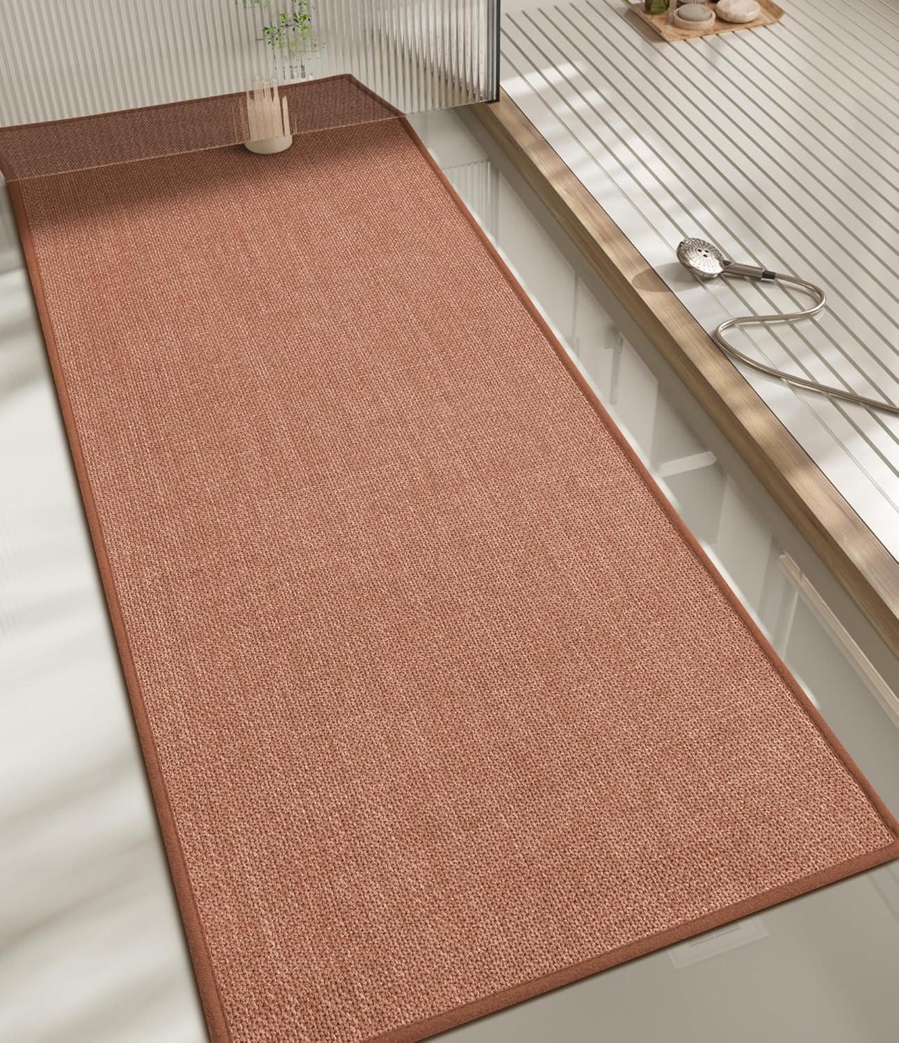 Chakme Ultra Thin Non Slip Bath Rug Runner for Quick Drying
