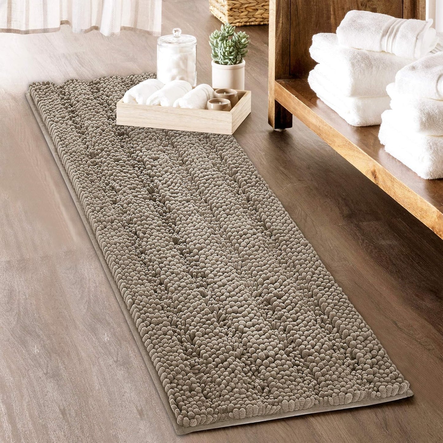 KGORGE Large Bathroom Rugs - Soft Non-Slip Quick Drying Mat
