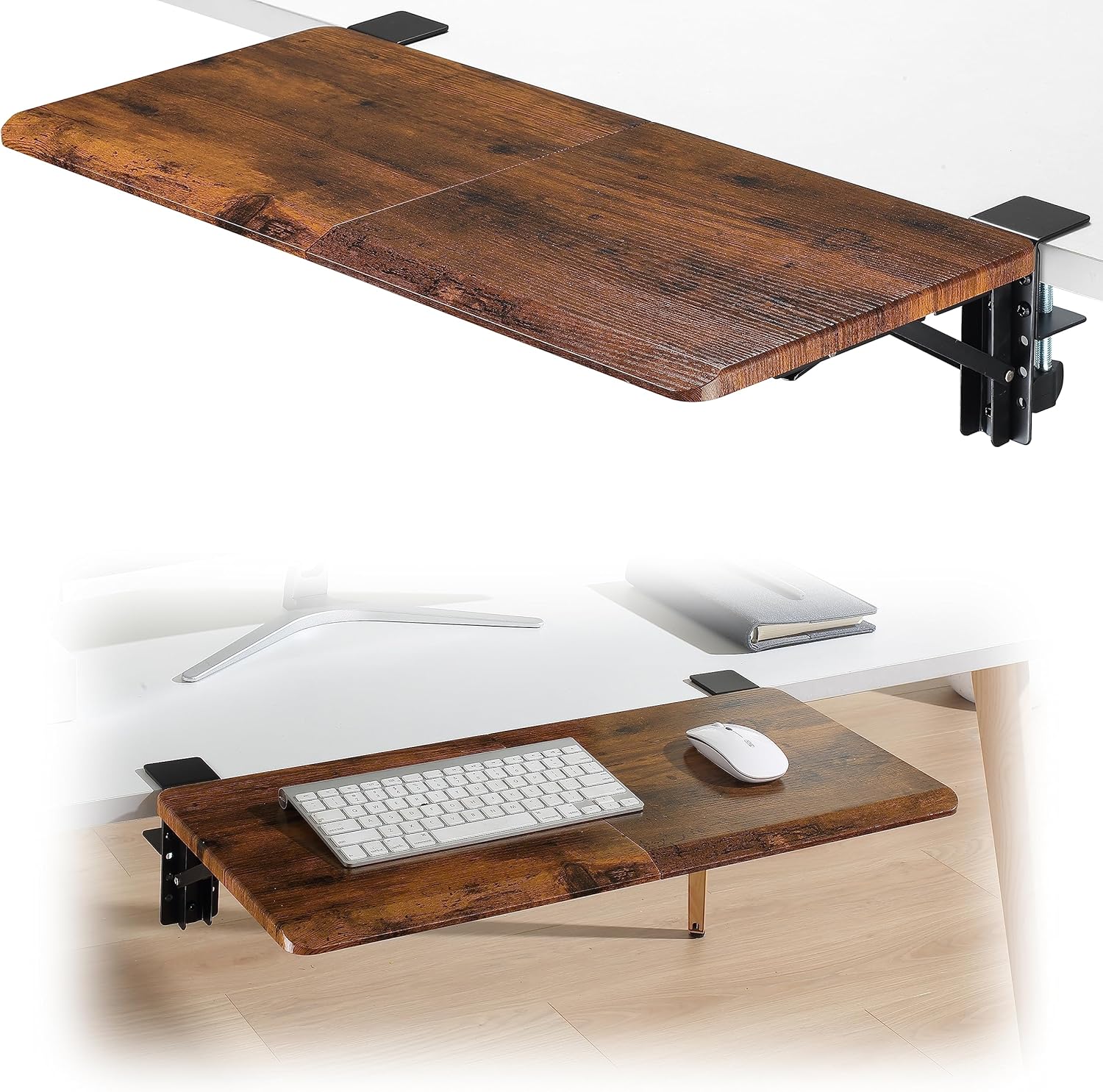 ETHU Ergonomics Desk Extender Tray - Large Size Foldable Keyboard Tray