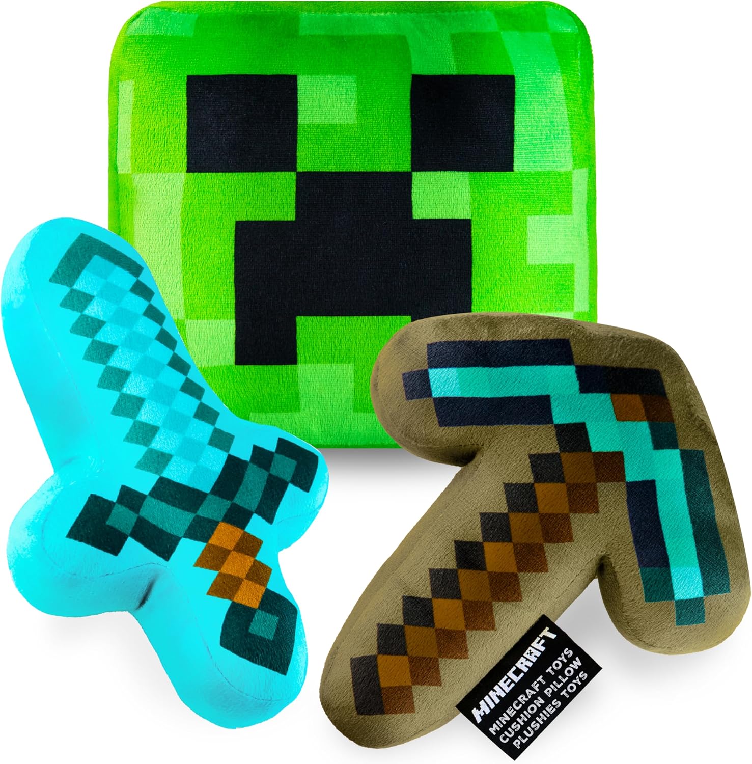 Minecraft Plush Figure Set of 3 for Kids and Teens Cuddle Buddy
