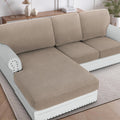 Sectional Couch Covers 6 Piece Stretch Slipcover for L-Shaped Sofas