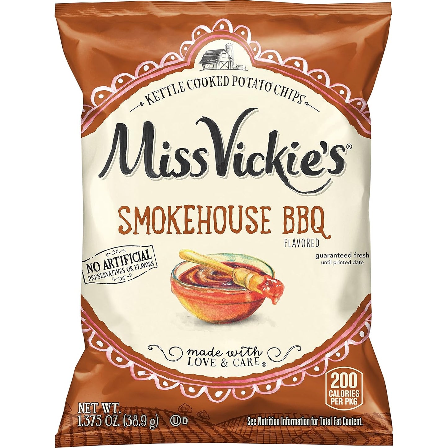 Miss Vickie's Smokehouse BBQ Flavored Potato Chips, 28 Count