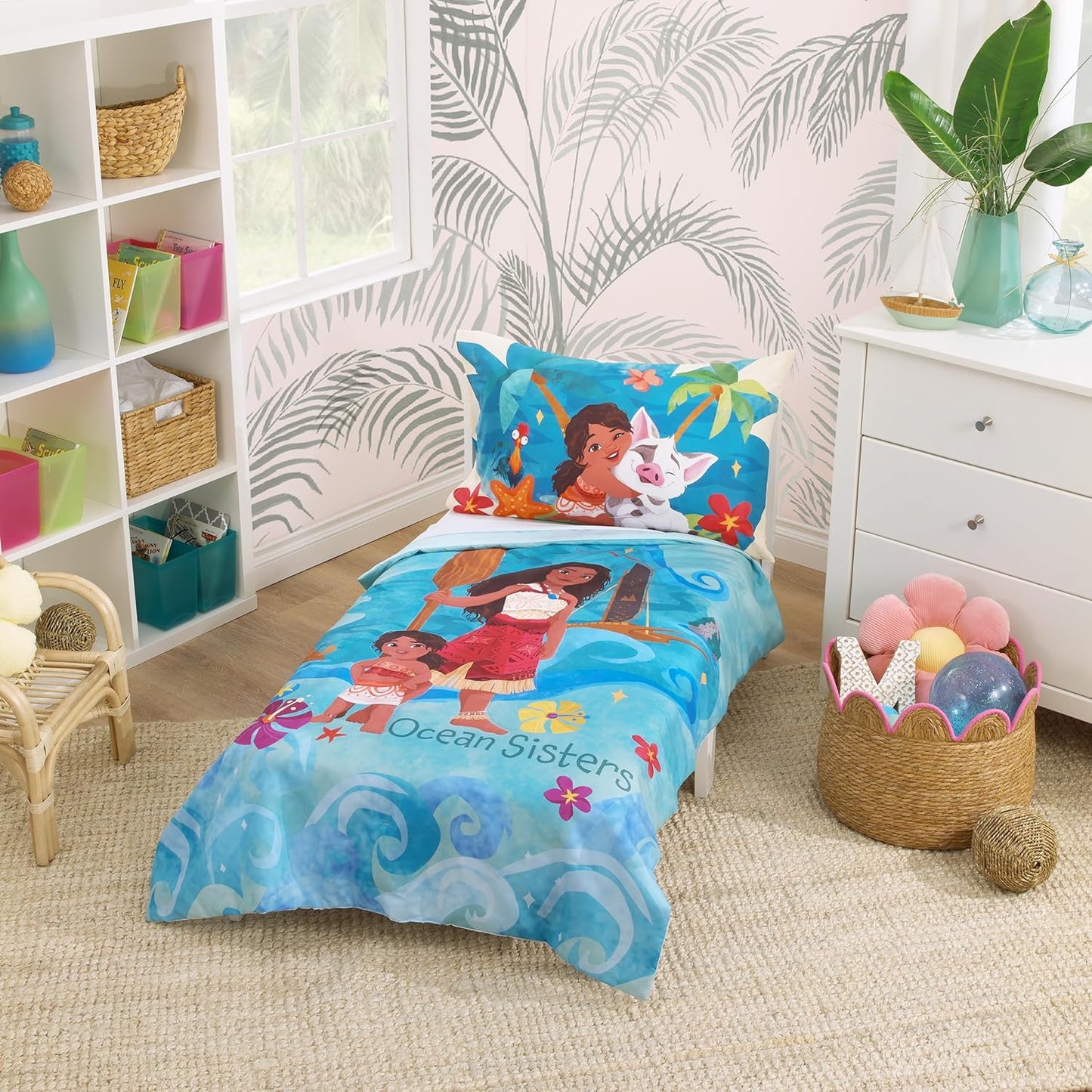 NoJo Disney Moana 2 Ocean Sisters Toddler Bed Set for Kids