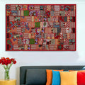 Marusthali Vintage Patchwork Wall Hanging 20 x 40 in - Handmade Sari