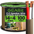 GEARit 14/4 Speaker Wire 100ft - OFC Outdoor Direct Burial