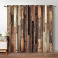 Jekeno Rustic Wooden Blackout Curtains for Bedroom and Living Room