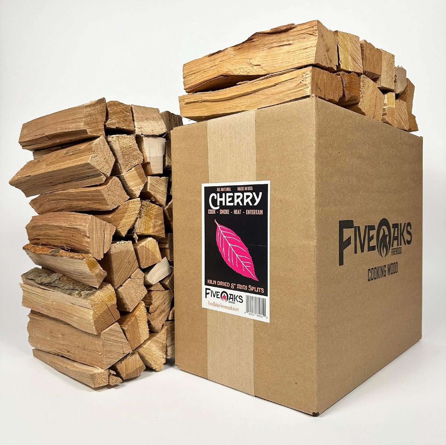 Premium Mini Split Cherry Wood for Cooking, Grilling, Smoking