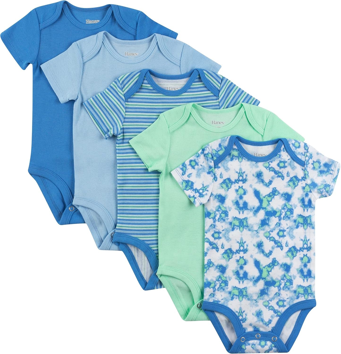 Hanes Ultimate Flexy Baby Bodysuits - 5 Pack