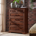 ACCOHOHO 6 Drawer Dresser 44in Tall - Farmhouse Storage Chest