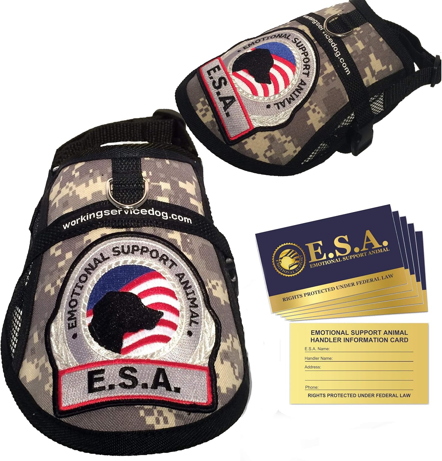 Premium Emotional Support Dog Vest with Mesh Cooling Panel