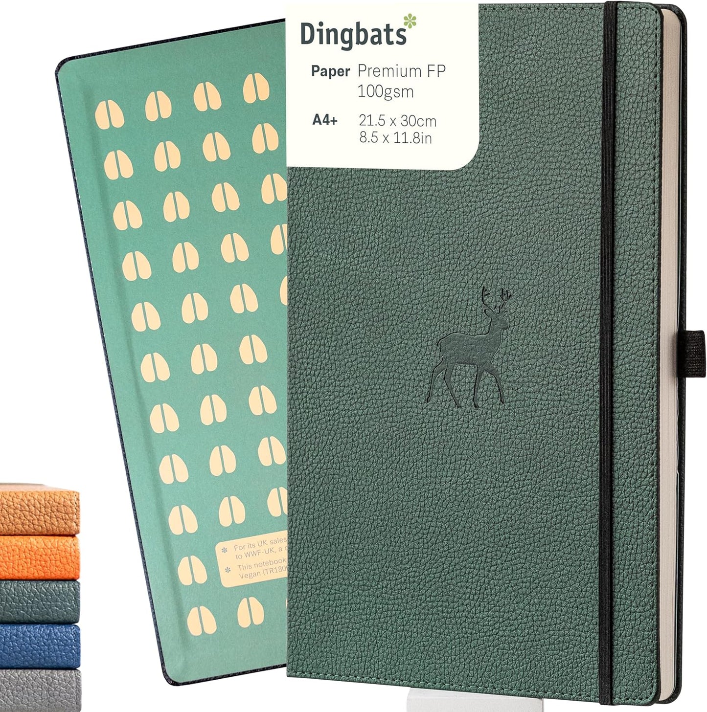 Dingbats Wildlife Dotted Extra Large A4 Notebook for Writing