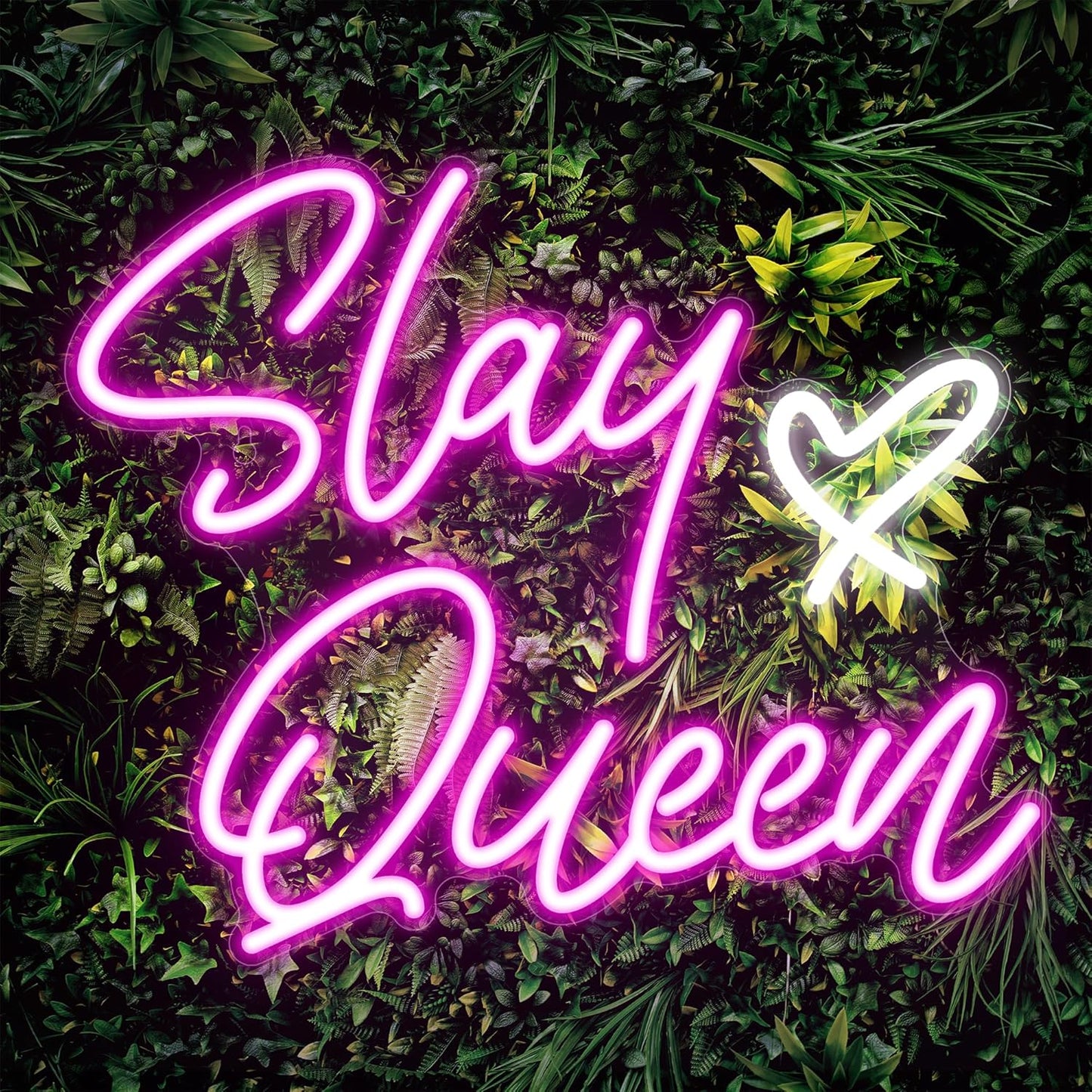 Slay Queen Neon Sign - Pink LED Light for Wall Decor