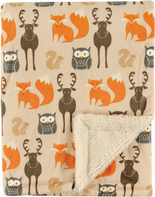 Cozy Forest-Themed Baby Blanket by Hudson Baby