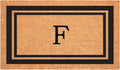 Monogram Doormat 24 in x 36 in Black Border - Oversized Coverage