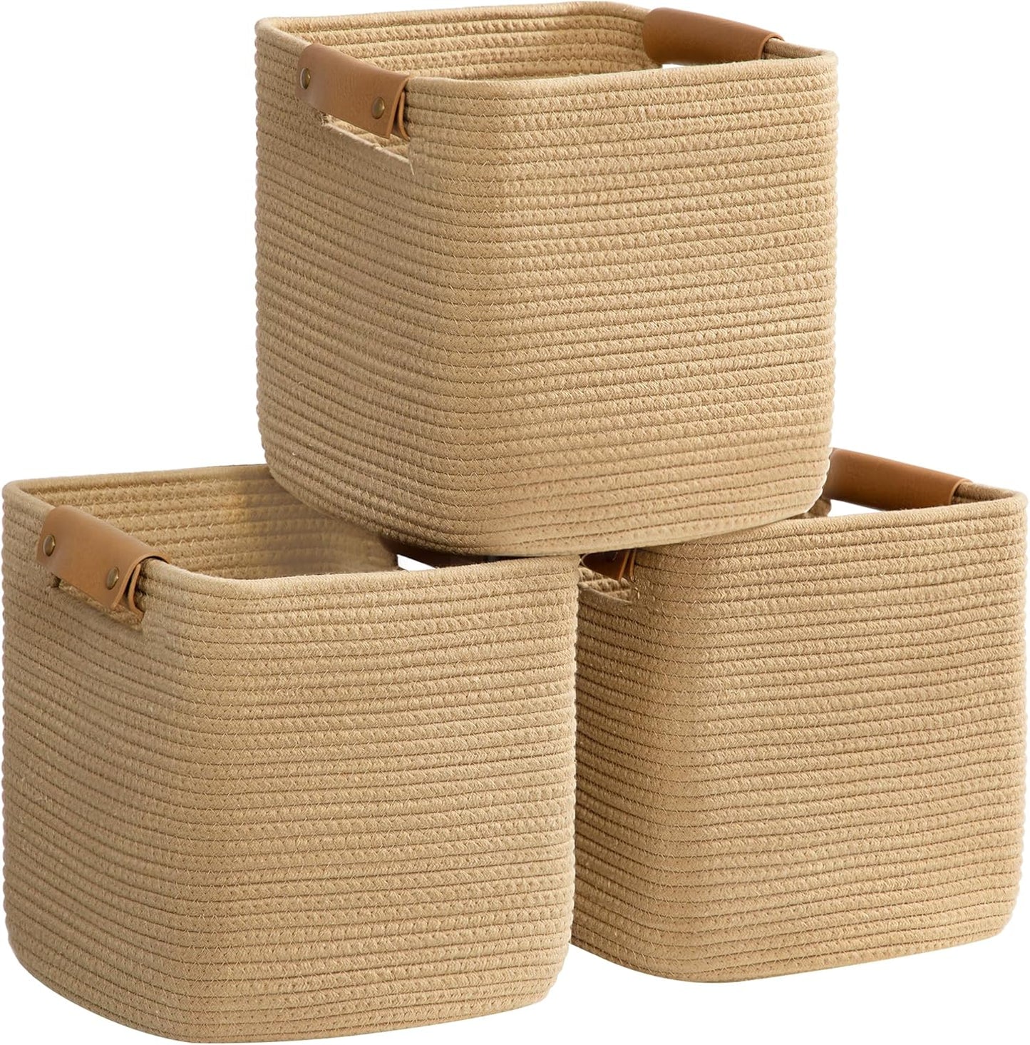 Stylish 11 Inch Woven Storage Baskets for Home Organization