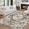 ReaLife Rugs Machine Washable Area Rug Runner - Durable, Easy Care